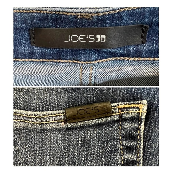 Joe’s women Dk blue mid rise skinny ankle jeans zip pull loop, The Icon, sz 30 - Picture 2 of 16